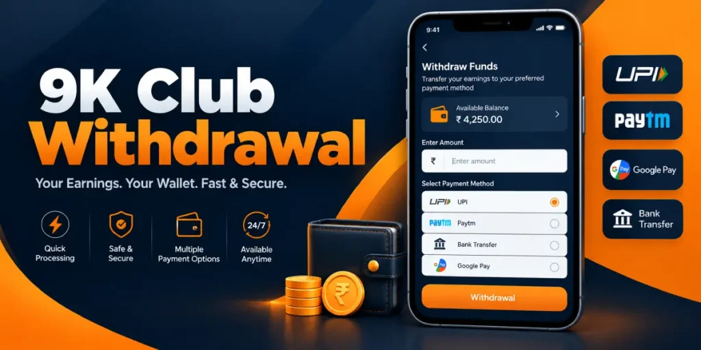 9k club withdrawal